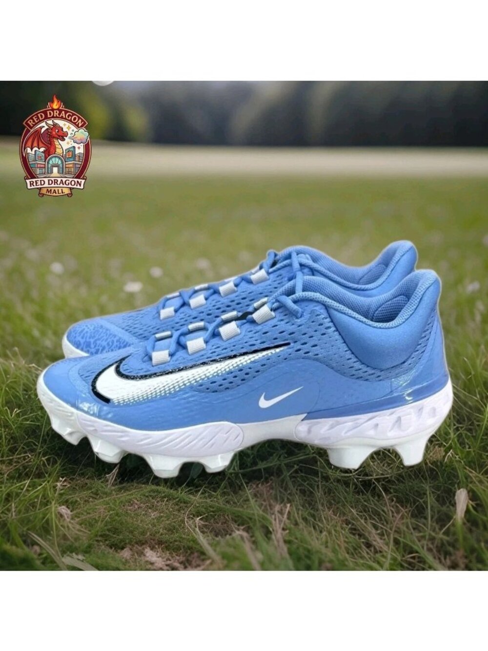 Nike Alpha Huarache Elite 4 Low MCS Baseball Cleats UNC FN7221-403 - Men's Sz 15